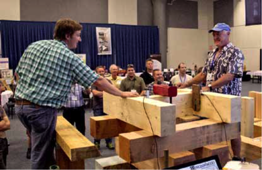 Joe Miller and Ben Brungraber conduct shear testing. (2013)
