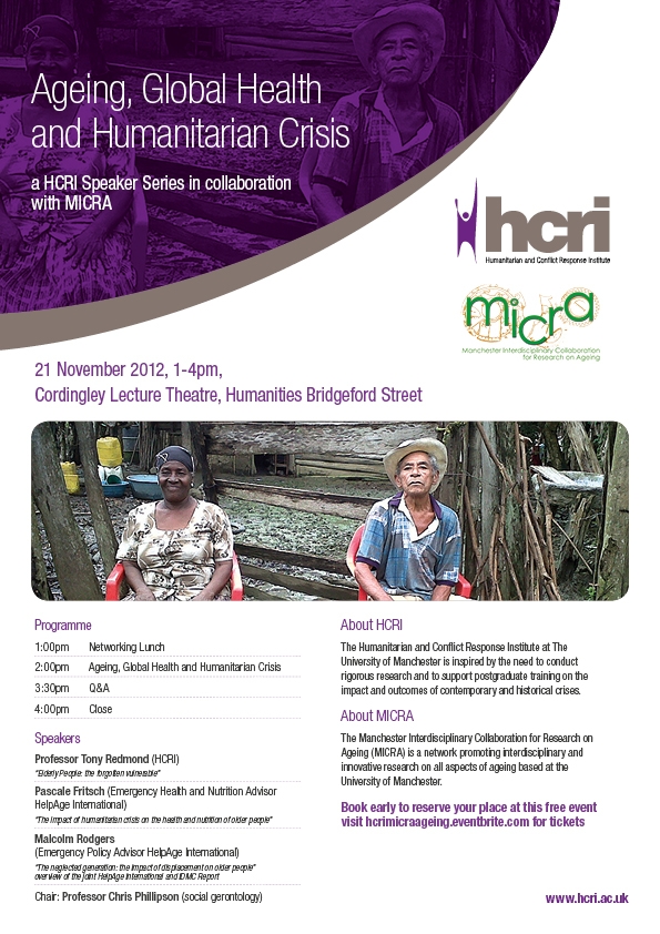 HCRI Speaker Series with MICRA: Ageing, Global Health & Humanitarianism