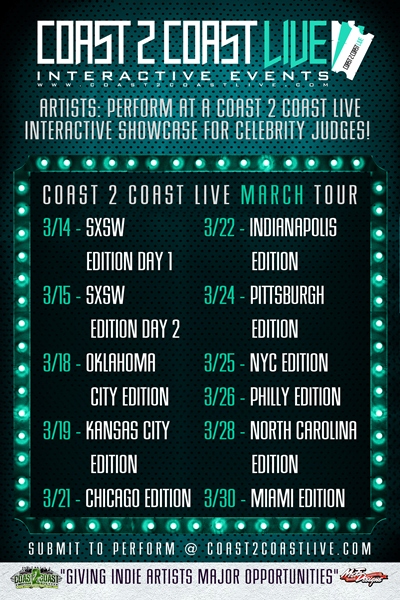 Coast 2 Coast LIVE March Tour Coast 2 Coast LIVE March Tour