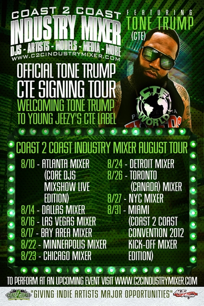 Coast 2 Coast Industry Mixer August Tour - Tone Trump Coast 2 Coast Industry Mixer August Tour - Tone Trump