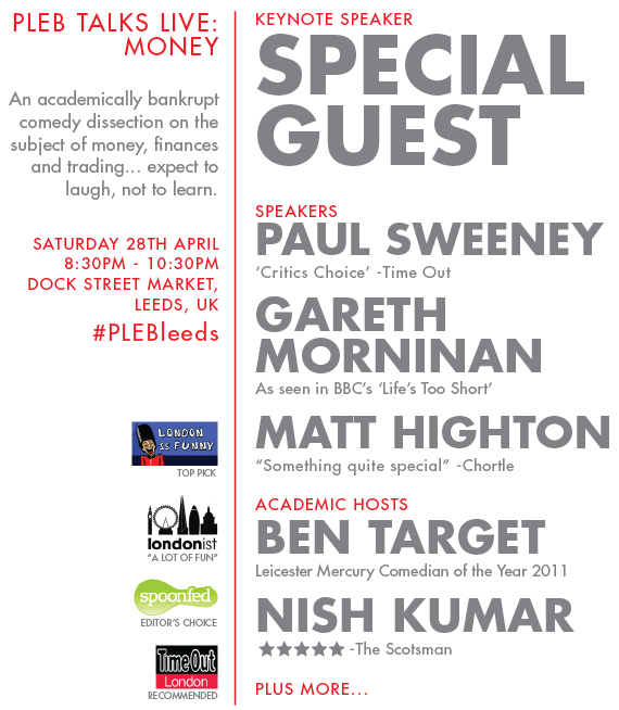 PLEB Talks Live Leeds Laughter Lines PLEB Talks Live Leeds Laughter Lines