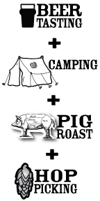 Beer Tasting + Camping + Pig Roast + Hop Picking = Simple Earth Hops Harvest Brewfest - tickets are at http://hopharvest.eventbrite.com tickets are at http://hopharvest.eventbrite.com
