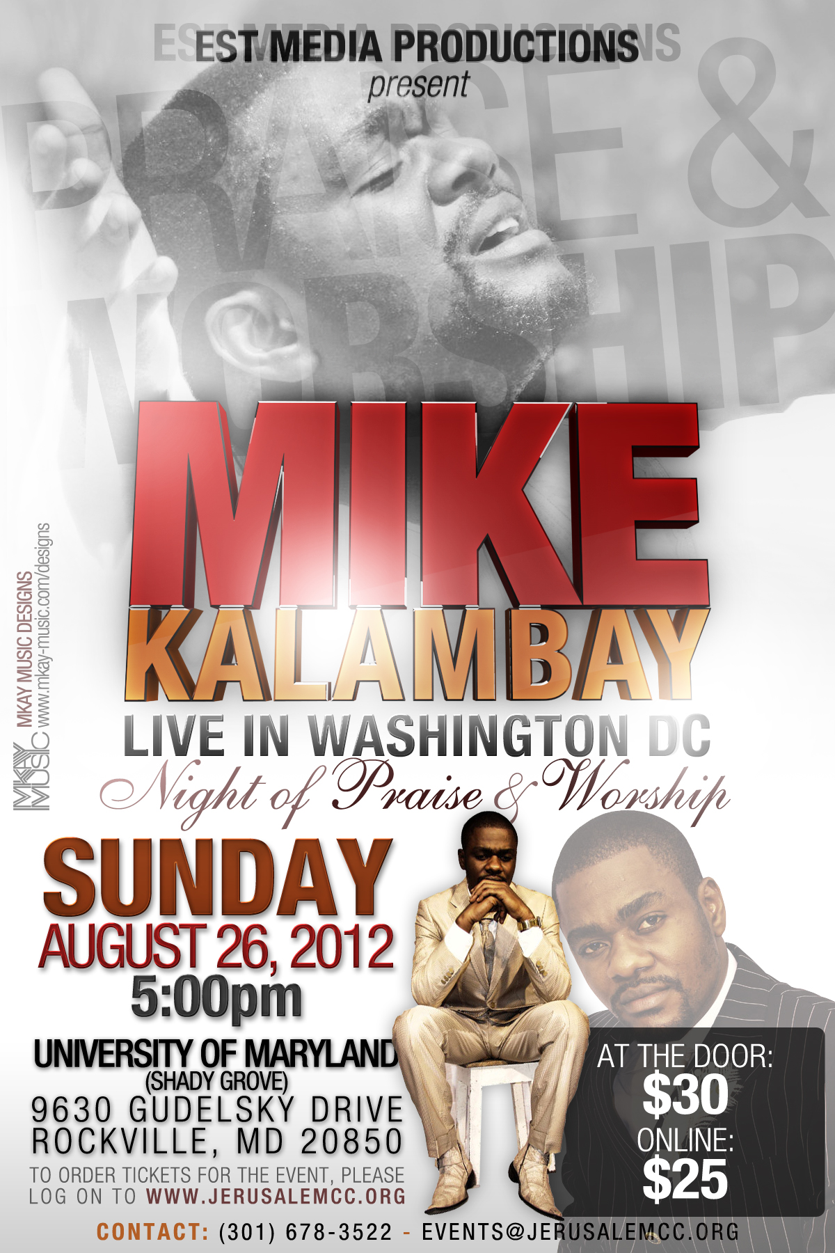 Mike Kalambay Live in Washington, DC! Tickets, Sun, Aug 26, 2012 at 5: ...