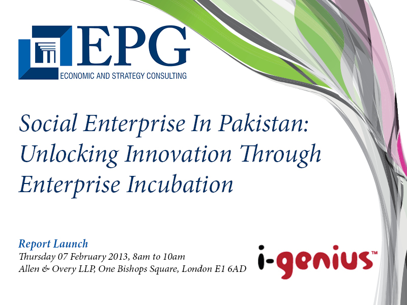 Social Entrepreneurship in Pakistan Report Social Entrepreneurship in Pakistan Report