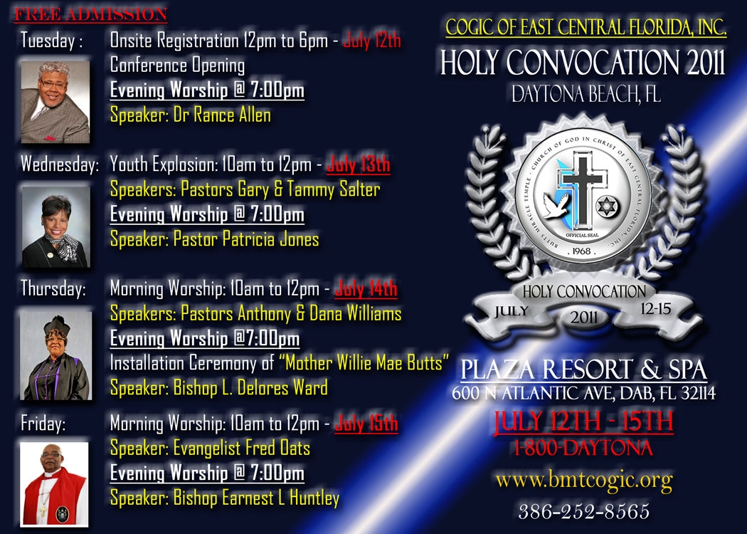 Holy Convocation 2011 Church Of God In Christ Of East Central Florida Holy Convocation 2011 Church Of God In Christ Of East Central Florida
