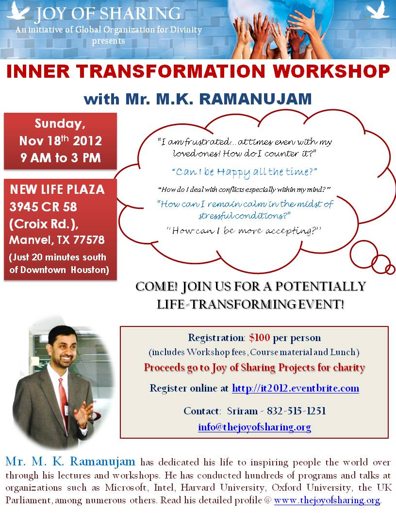 Inner Transformation Workshop in Houston