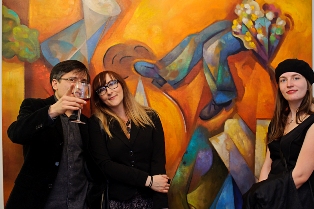 Artist Efrain Vidal (left) at an exclusive preview at The Islington Company Artist Efrain Vidal (left) at an exclusive preview at The Islington Company