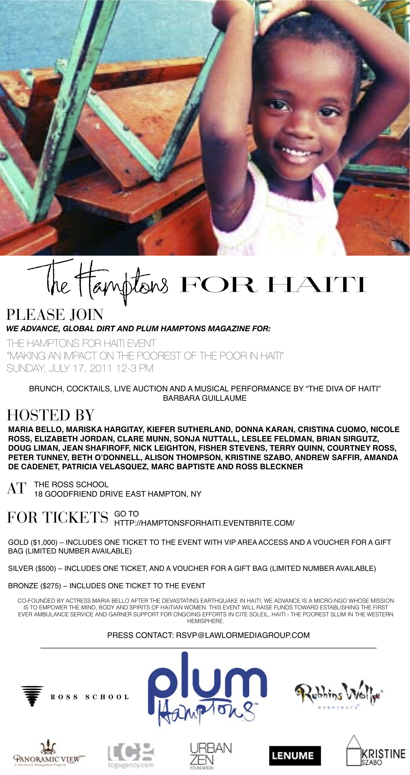 Hamptons For Haiti Invite Hamptons For Haiti Invite