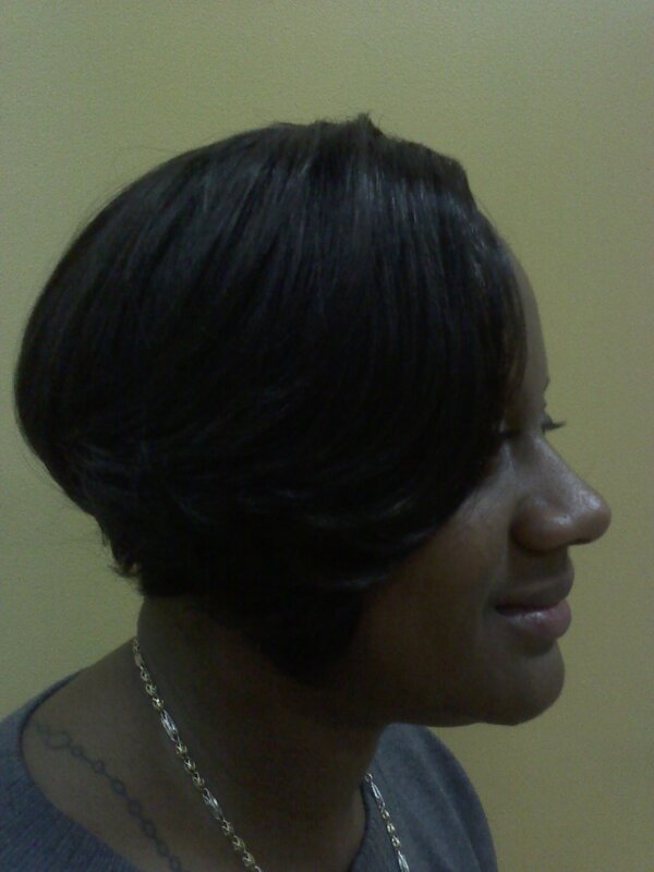 sew in cut in bob full long sew in cut in short style prior to taking out