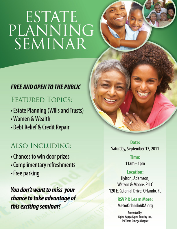 Estate Planning Seminar Tickets, Sat, Sep 17, 2011 at 11:00 AM | Eventbrite