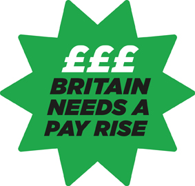 Britain needs a pay rise starburst logo