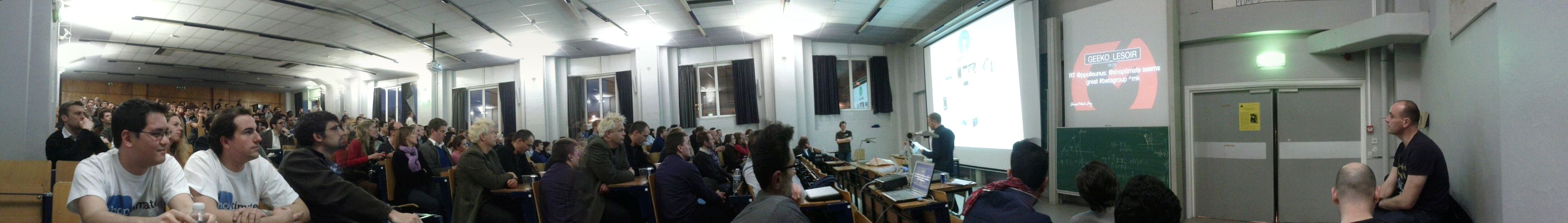 Audience at Betagroup startup event in Brussels