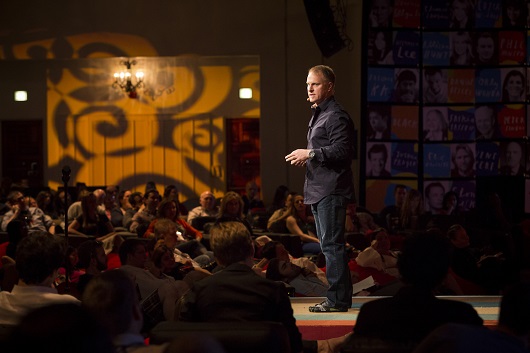 John Bates onstage at TEDActive 2013