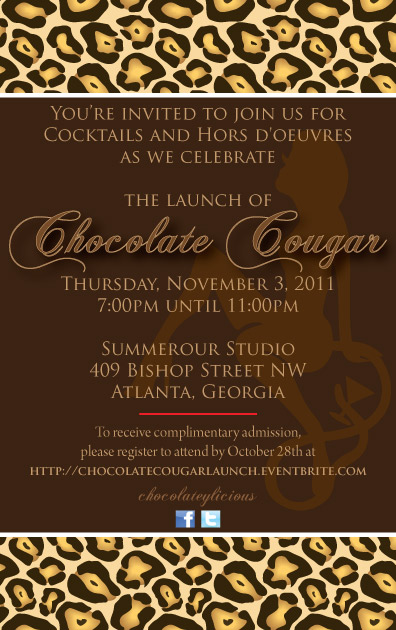 Chocolate Cougar Launch Party Chocolate Cougar Launch Party E-Invitation