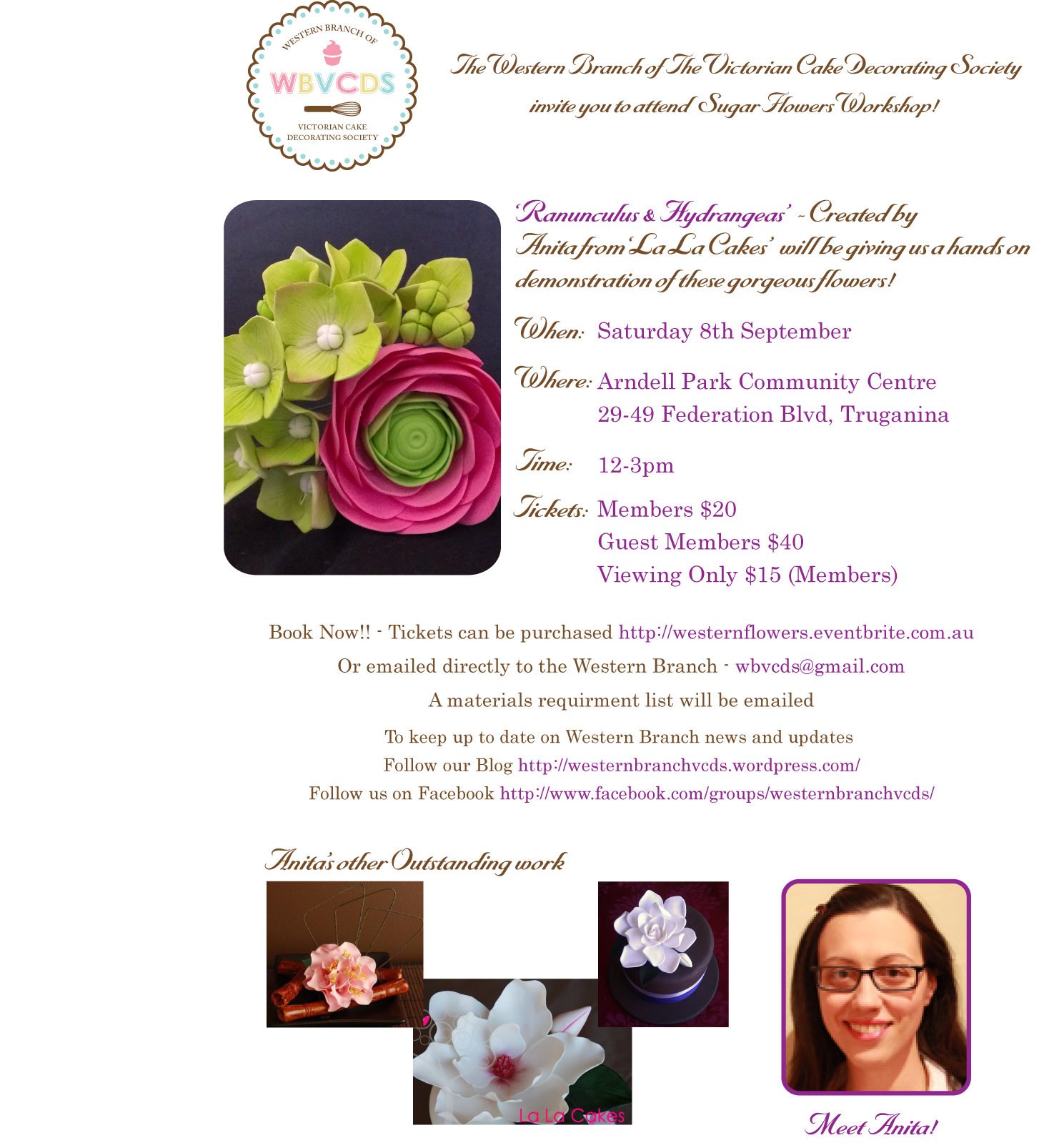 Ranunculus and Hydrangea Workshop with Anita Blume Tickets ...