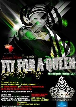Fit for a Queen: The Official After Party for the Miss Nigeria Florida Cultural Pageant 2012