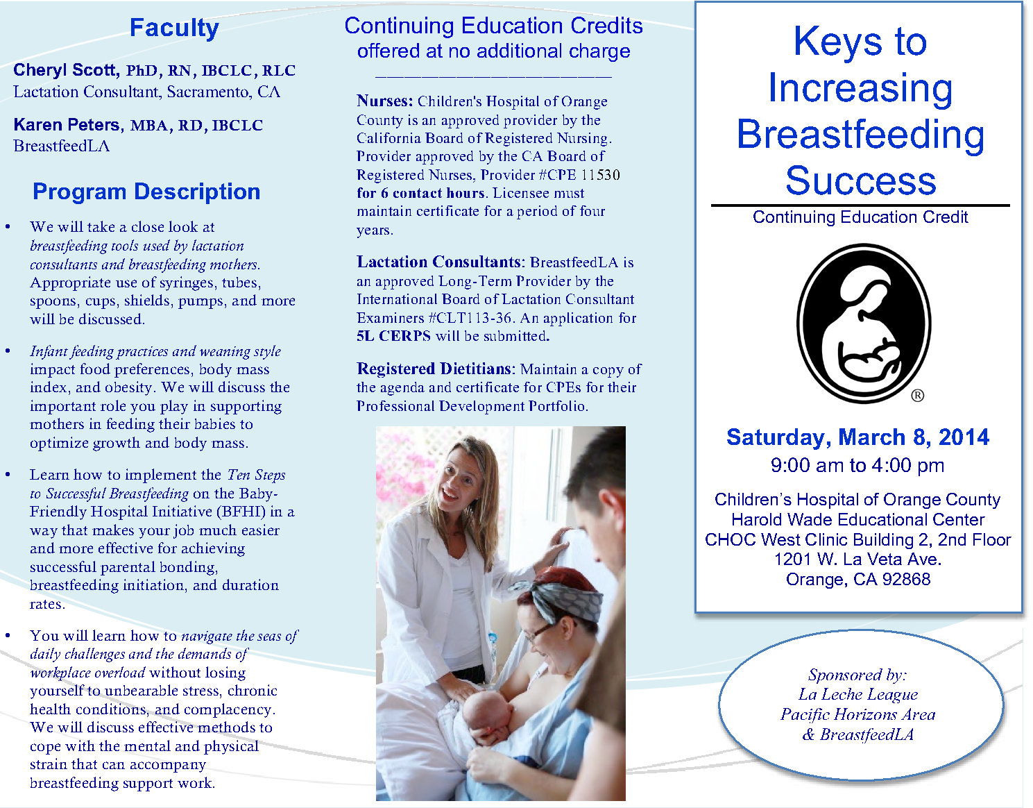 Keys to Increasing Breastfeeding Success Registration, Sat, Mar 8, 2014 ...