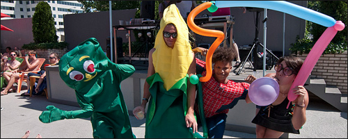 interns in costumes