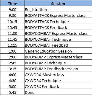 Jax GW Schedule