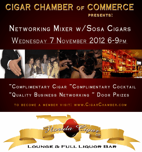 sosa / cigar chamber of commerce event nov 7th 2012