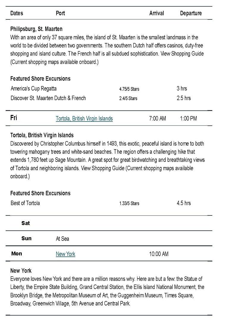 Vacation Itinerary2