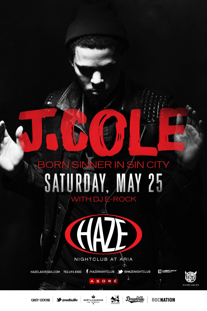 J. Cole Hosts Memorial Day Weekend MDW at HAZE Nightclub in Las Vegas