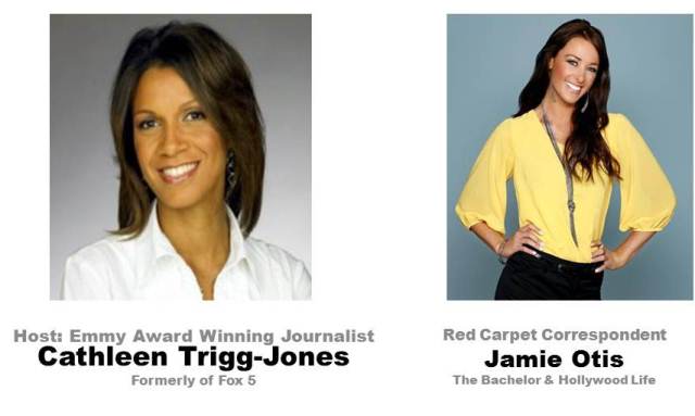 Host Cathleen Trigg and Red Carpet Correspondent Jamie Otis