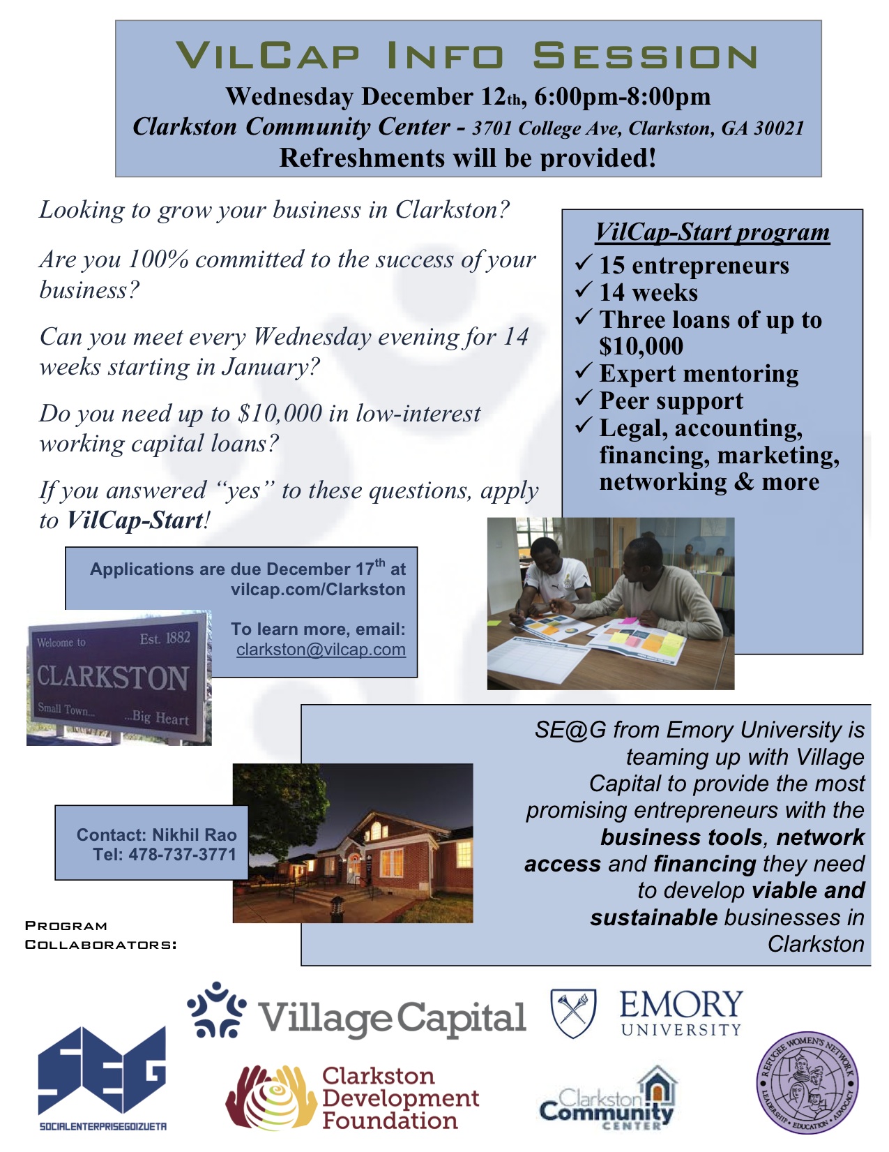 Clarkston Accelerator Info Session