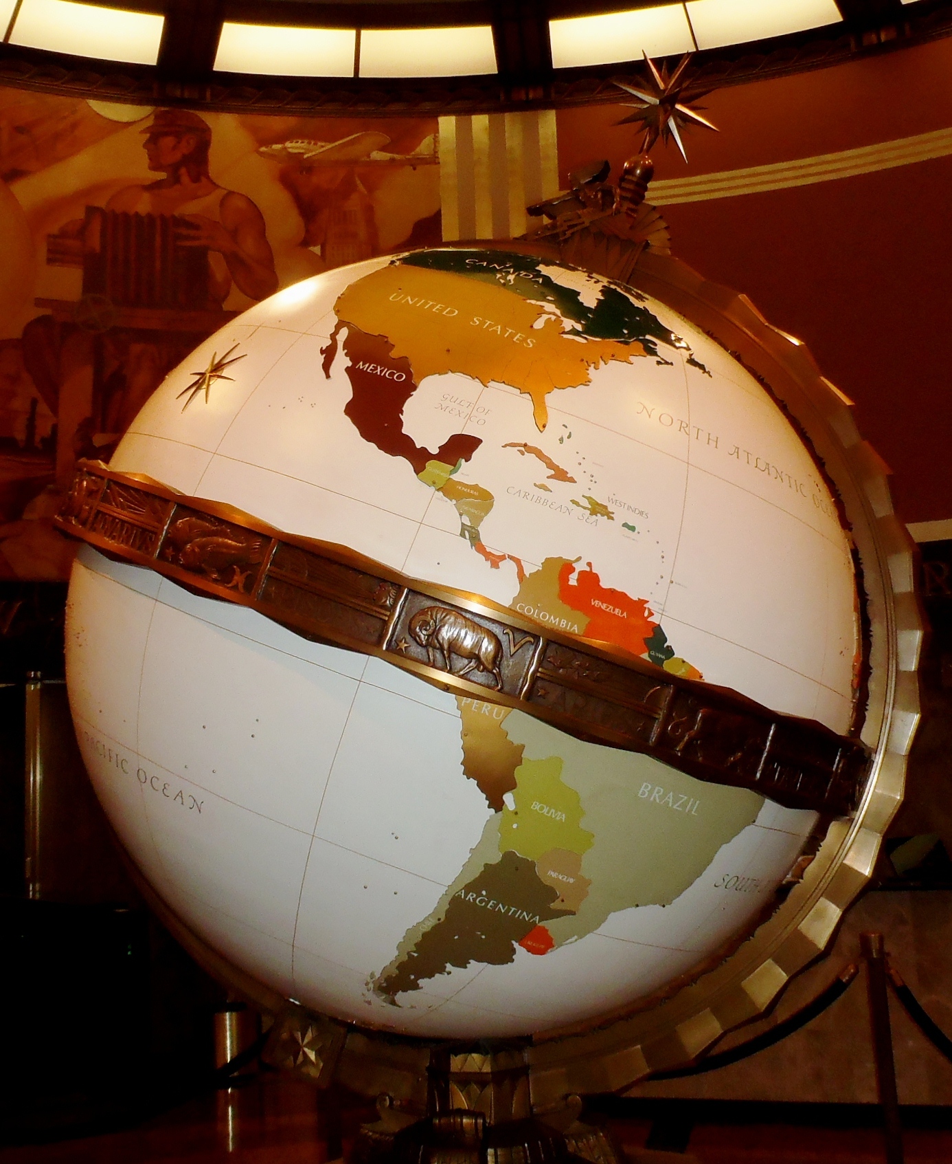 The Art Deco globe at The Times