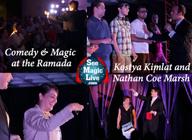 A Stage Magic Show featuring Nathan Coe Marsh and Kostya Kimlat the Ramada Gateway Hotel in Orlando, Florida.