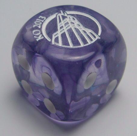 Custom die given to all entrants of the KO