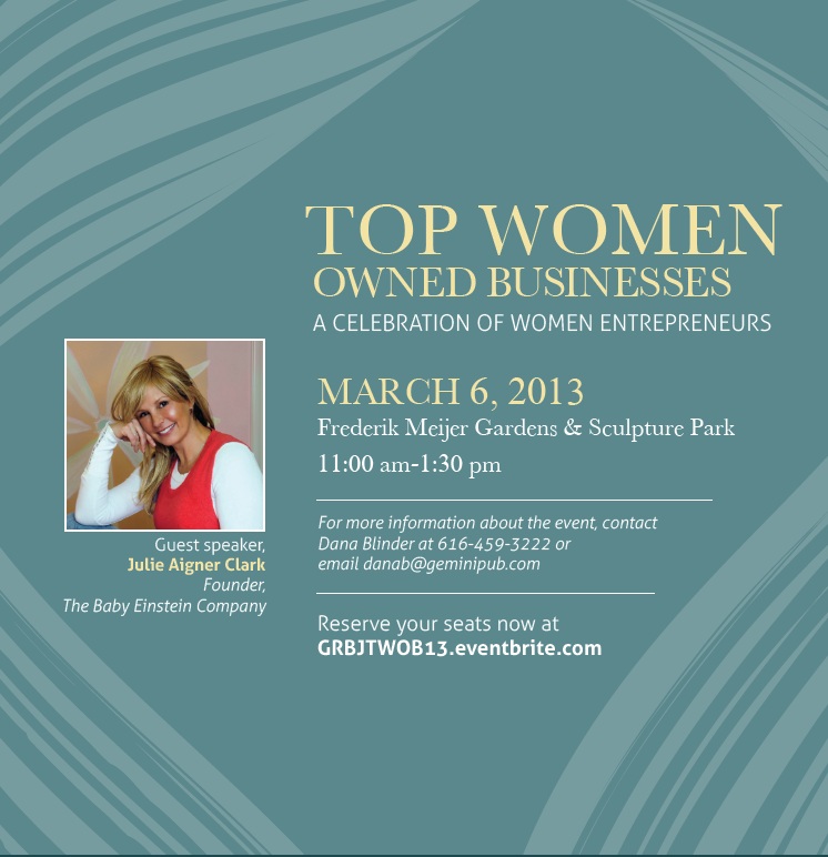 Grand Rapids Business Journal's Top Women Owned Businesses event, March 6, 2013