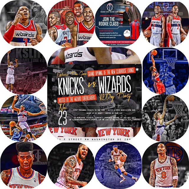 New York Knicks (38) vs. Washington Wizards (48), 700 PM ET on MSG & CSN