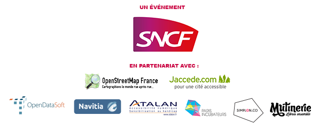 Partenaires : OpenStreetMap France, Jaccede.com, OpenDataSoft, Navitia, Atalan, Paris Incubateurs, Simplon.co, Mutinerie