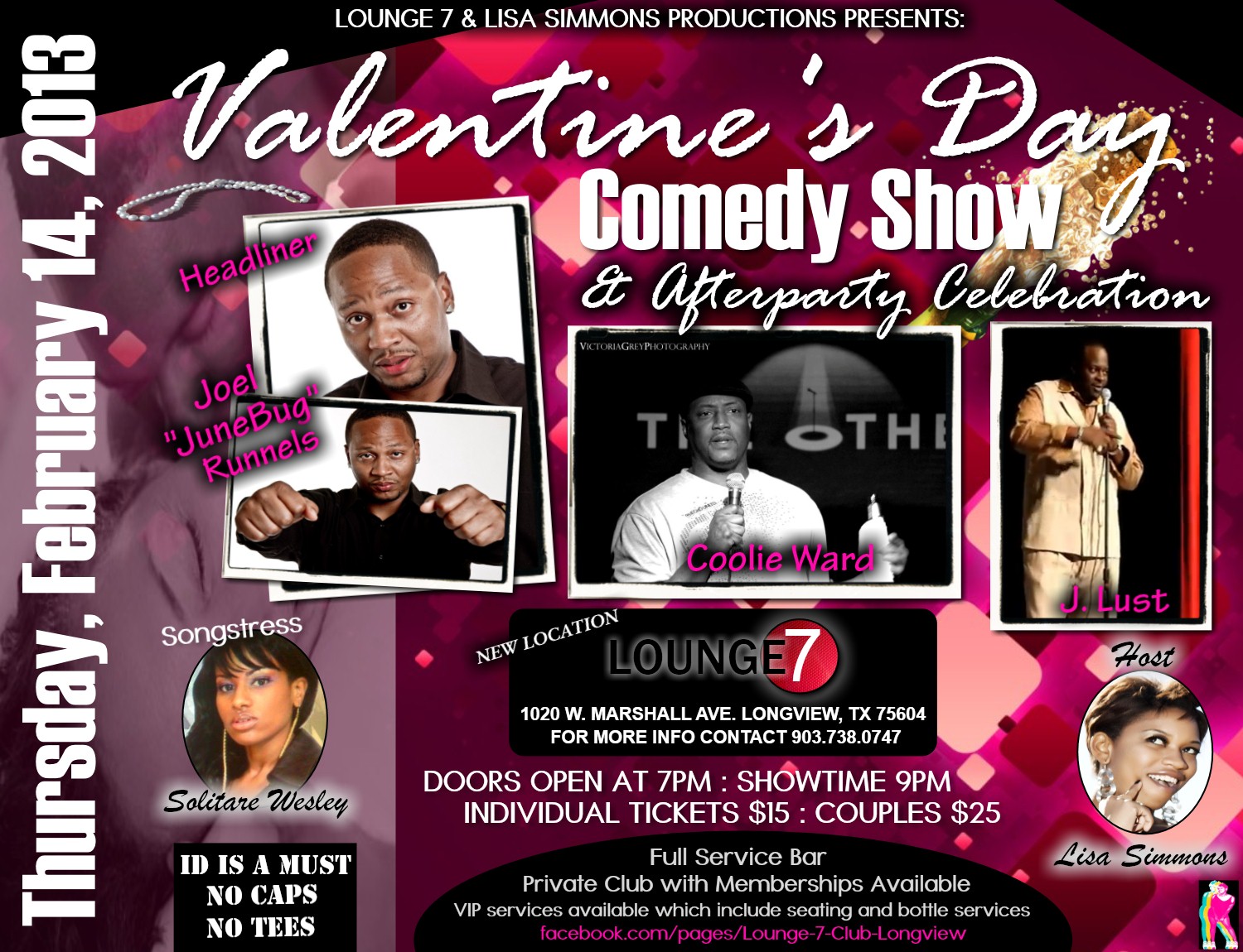 Lounge 7 Valentine's Day Comedy Show Tickets, Tue, Feb 12, 2013 at 700