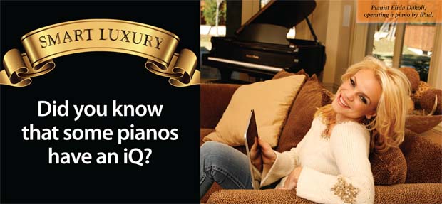 Pianist Elida Dakoli operates a piano by iPad Pianist Elida Dakoli operates a piano by iPad