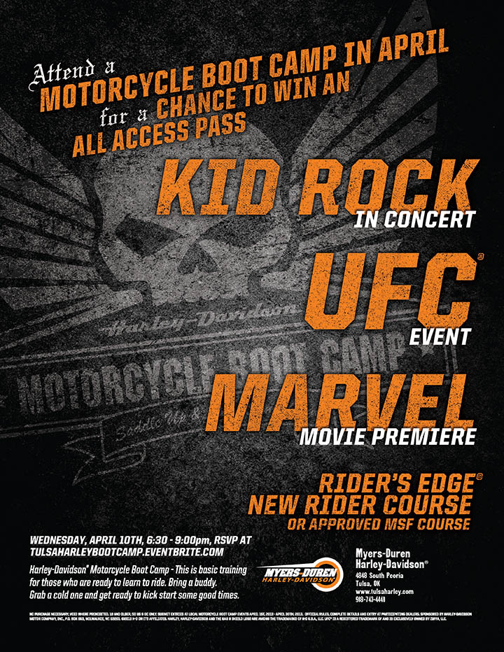 Motorcycle Boot Camp Flier