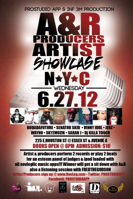 A&R ARTSIT & PRODUCERS SHOWCASE 6/27/12