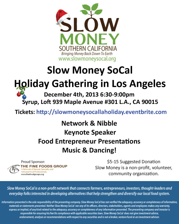 Slow Money Flyer Slow Money Flyer