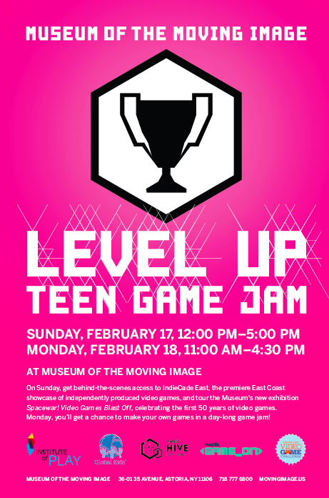 Level Up Teen Game Jam Flyer