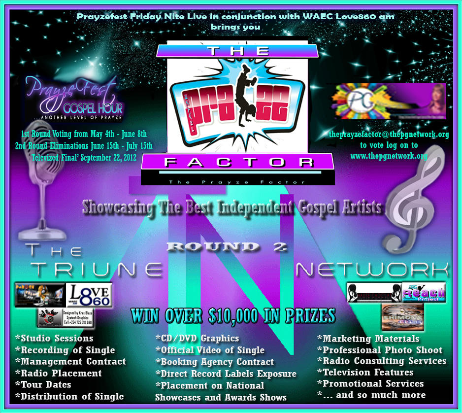 2012 Prayze Factor People's Choice Awards Prayze Factor Awards Flyer