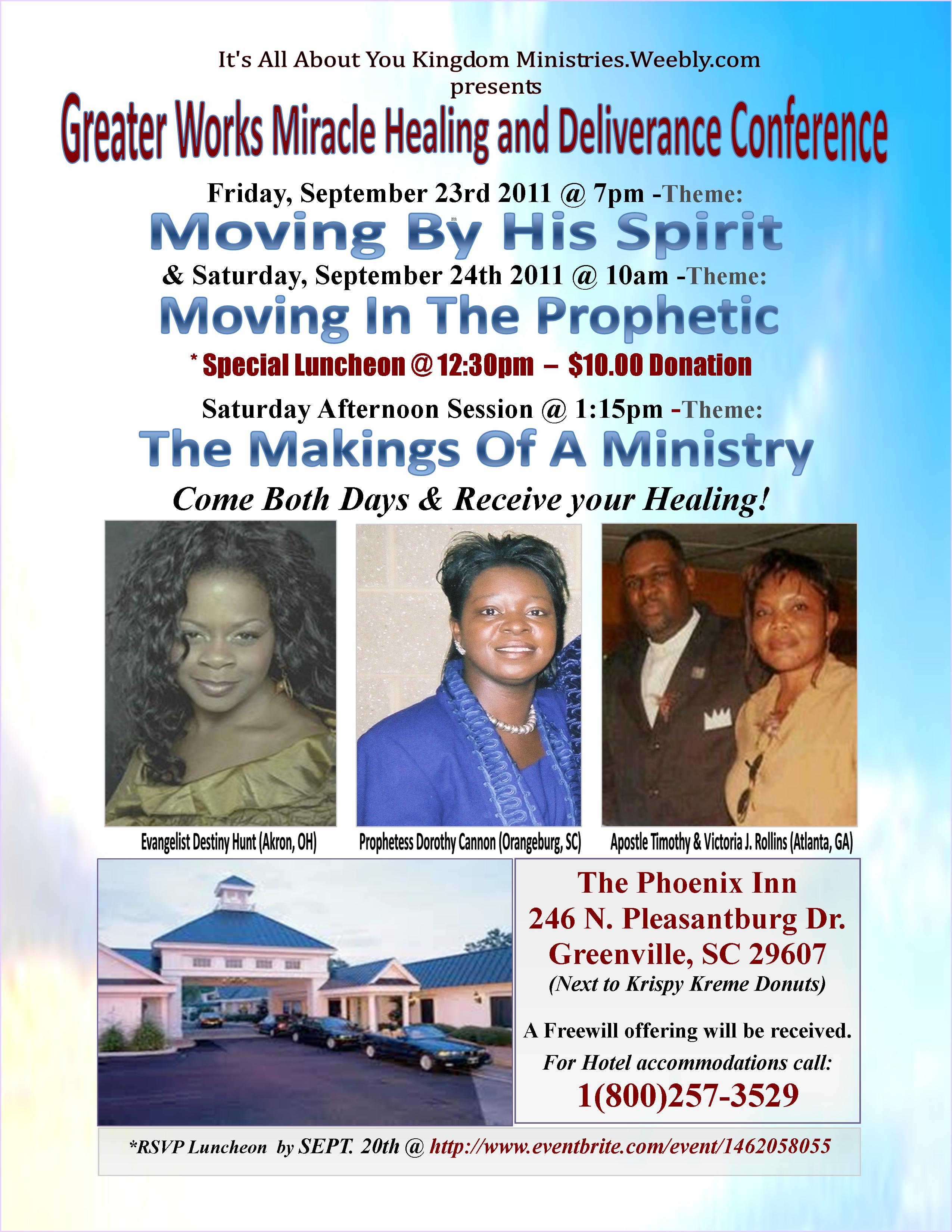 Miracle Healing and Deliverance Conference Tickets, Fri, Sep 23, 2011 ...