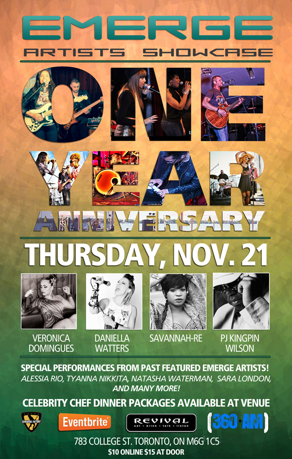 EMERGE ARTISTS SHOWCASE ONE YEAR ANNIVERSARY