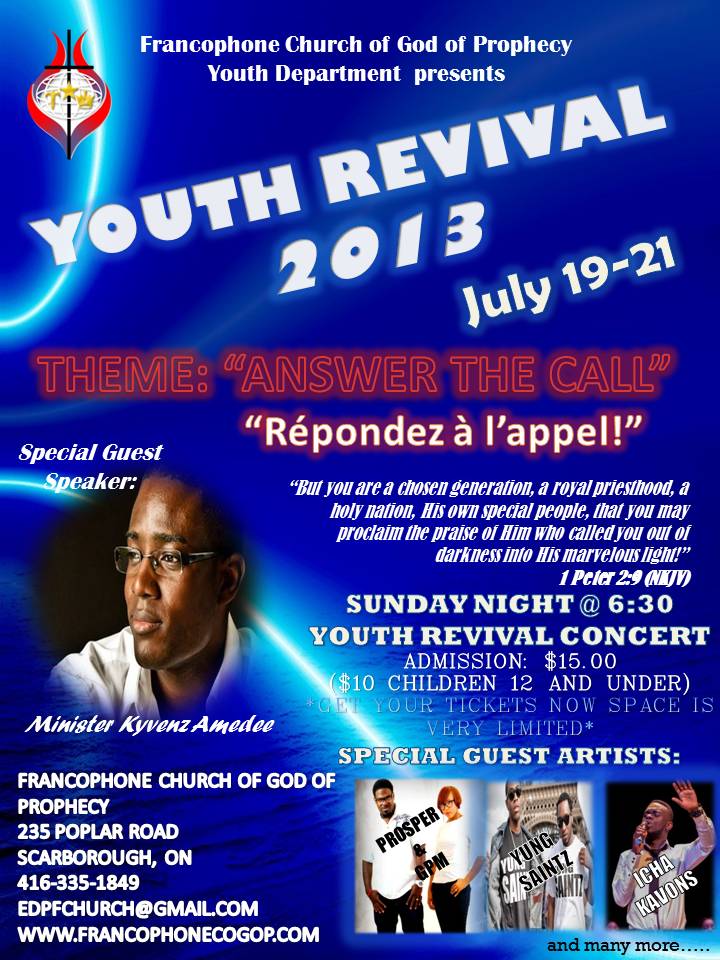 2013 Youth Revival Concert Tickets, Sun, Jul 21, 2013 at 6:30 PM ...