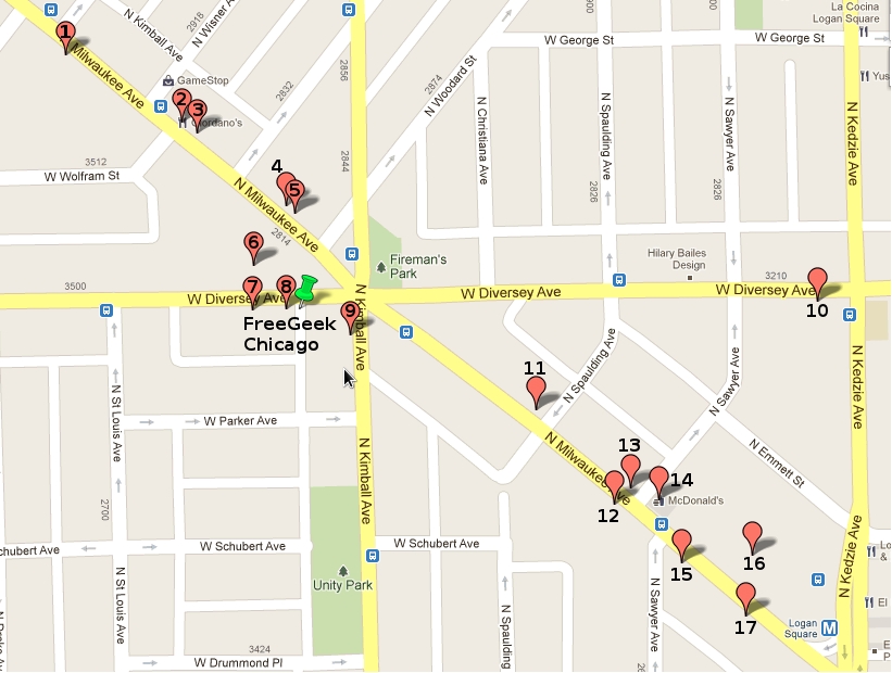 restaurants in the area