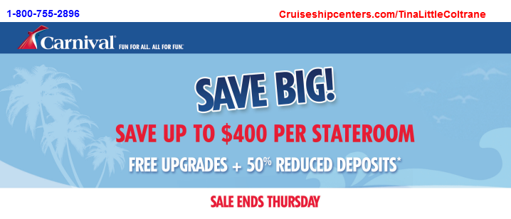 Carnival Cruise Save Big Sale Carnival Cruise