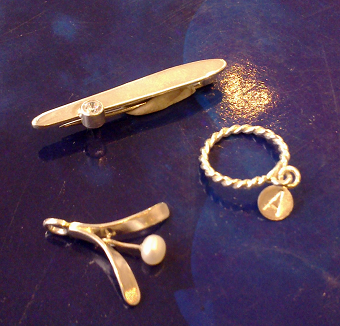 Silver Twisted Ring, Brooch and Pendant