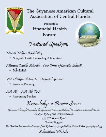 GACACF Financial Health Forum Tickets, Wed, Oct 27, 2010 at 5:30 PM