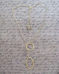 Gold, Lariat, Hoop, Fashionable, Necklace