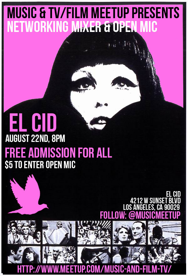 Event Flyer Music & TV/Film Networking Mixer & Open Mic